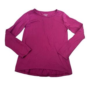 Place Girls' Magenta Long Sleeve Tee